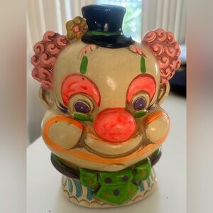 Vintage Clown Piggy Bank Made in Japan
